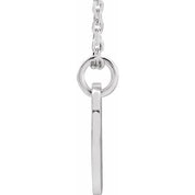 14K White Initial J 16-18" Necklace