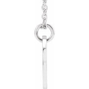 14K White Initial Z 16-18" Necklace