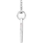 14K White Initial Y 16-18" Necklace