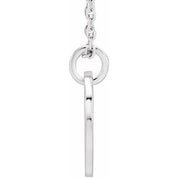 14K White Initial X 16-18" Necklace
