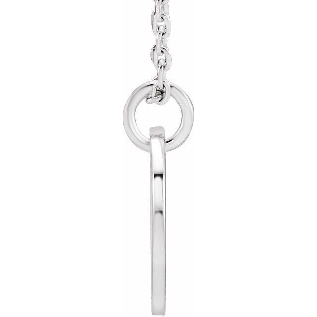 14K White Initial X 16-18" Necklace