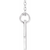 14K White Initial V 16-18" Necklace