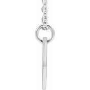 14K White Initial U 16-18" Necklace