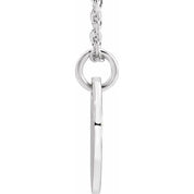 14K White Initial T 16-18" Necklace