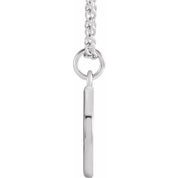 Platinum Initial D Dangle 16" Necklace
