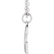 14K White Initial G Dangle 16" Necklace