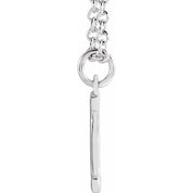 14K White Initial I Dangle 16" Necklace