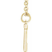18K Yellow Gold-Plated Sterling Silver Initial J  Dangle 16" Necklace