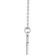 Sterling Silver Initial N Dangle 16" Necklace