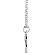 Sterling Silver Initial S Dangle 16" Necklace