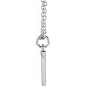 Sterling Silver Initial L Dangle 18" Necklace
