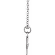 14K White Initial Y Dangle 16" Necklace