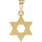 14K Yellow 12x9 mm Star of David Pendant