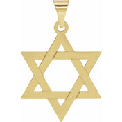 14K Yellow 25x19 mm Star of David Pendant
