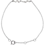 14K White 1/3 CTW Natural Diamond  Bar 6-7" Bracelet