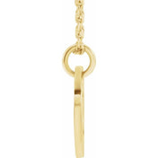 14K Yellow Gold Initial Necklace with 16-18" Adjustable Chain