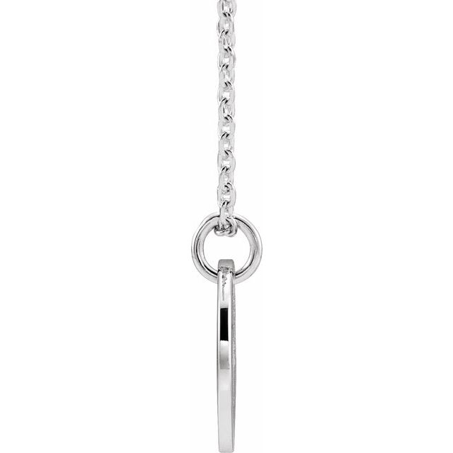 Sterling Silver Initial D 16-18" Necklace