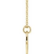 14K Yellow Gold Initial Necklace with 16-18" Adjustable Chain