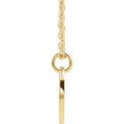 14K Yellow Gold Initial Necklace with 16-18" Adjustable Chain