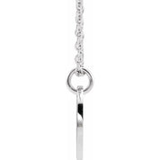 14K White Initial E 16-18" Necklace
