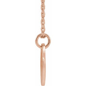 14K Rose Initial B 16-18" Necklace