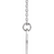 14K White Initial C 16-18" Necklace