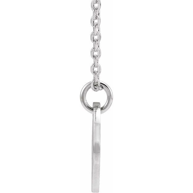 14K White Initial C 16-18" Necklace