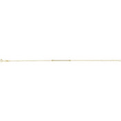 14K and Platinum Natural Diamond Bar Bracelet Adjustable 6.5 to 7.5 Inches Series BRC771