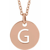 18K Rose Gold-Plated Sterling Silver Initial G 16-18" Necklace