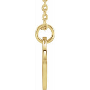 14K Yellow Gold Initial Necklace with 16-18" Adjustable Chain