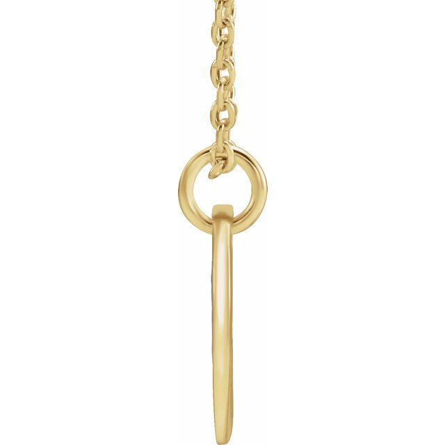 18K Yellow Gold-Plated Sterling Silver Initial F 16-18" Necklace