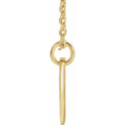14K Yellow Gold Initial Necklace with 16-18" Adjustable Chain