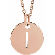 18K Rose Gold-Plated Sterling Silver Initial I 16-18" Necklace