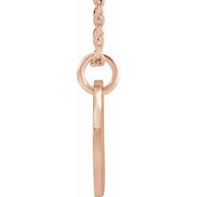 14K Rose Initial N 16-18" Necklace