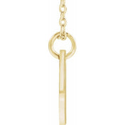 14K Yellow Gold Initial Necklace with 16-18" Adjustable Chain