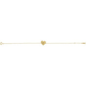14K Yellow Engravable Heart 7-8" Bracelet