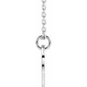 14K White Initial R 16-18" Necklace