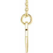 14K Yellow Gold Initial Necklace with 16-18" Adjustable Chain