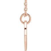 14K Rose Initial H 16-18" Necklace