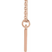 18K Rose Gold-Plated Sterling Silver Initial W Dangle 18" Necklace
