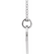 14K White Initial K 16-18" Necklace