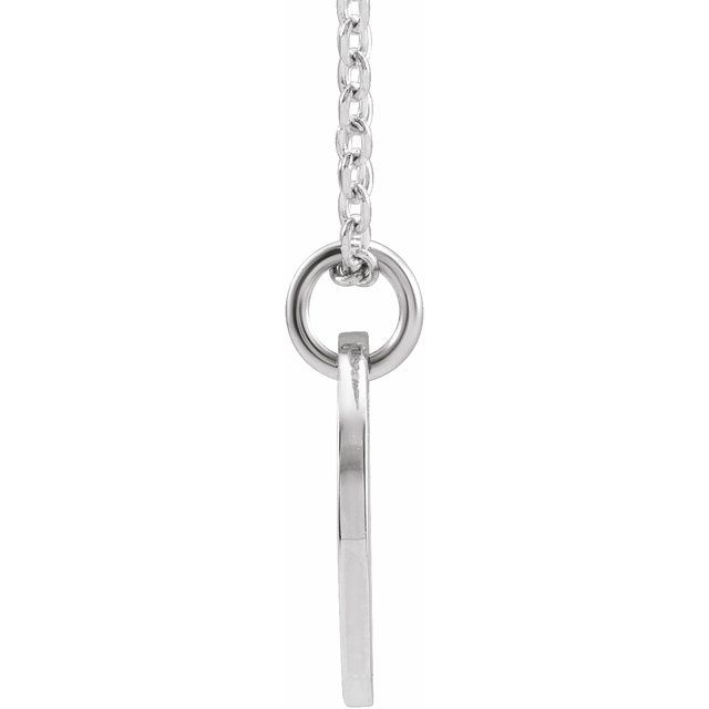 14K White Initial K 16-18" Necklace