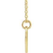 14K Yellow Gold Initial Necklace with 16-18" Adjustable Chain