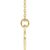 14K Yellow Gold Initial Necklace with 16-18" Adjustable Chain