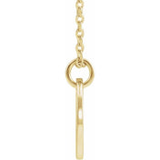 14K Yellow Gold Initial Necklace with 16-18" Adjustable Chain