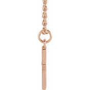 18K Rose Gold-Plated Sterling Silver Initial X Dangle 18" Necklace