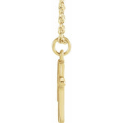 18K Yellow Gold-Plated Sterling Silver Initial K  Dangle 16" Necklace
