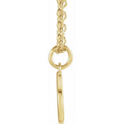 18K Yellow Gold-Plated Sterling Silver Initial P Dangle 18" Necklace
