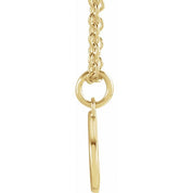 18K Yellow Gold-Plated Sterling Silver Initial P  Dangle 16" Necklace