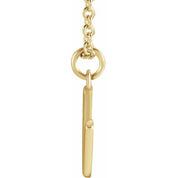 18K Yellow Gold-Plated Sterling Silver Initial U  Dangle 16" Necklace